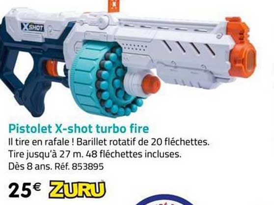 pistolet x shot turbo fire zuru