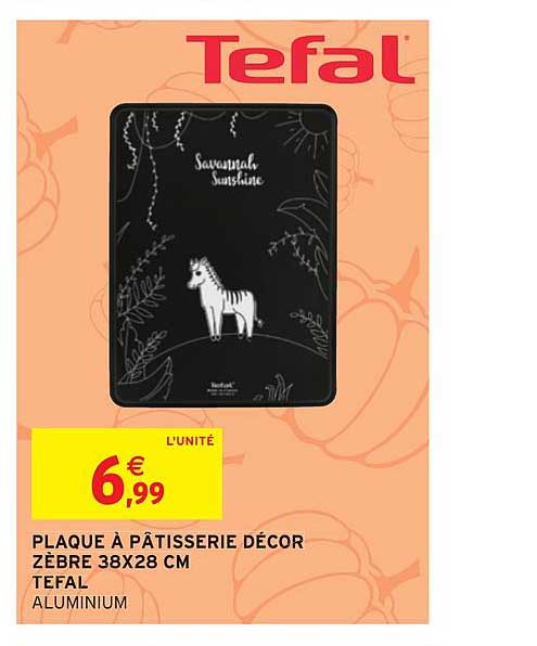 Plaque à Pâtisserie Décor Zèbre 38x28 Cm Tefal