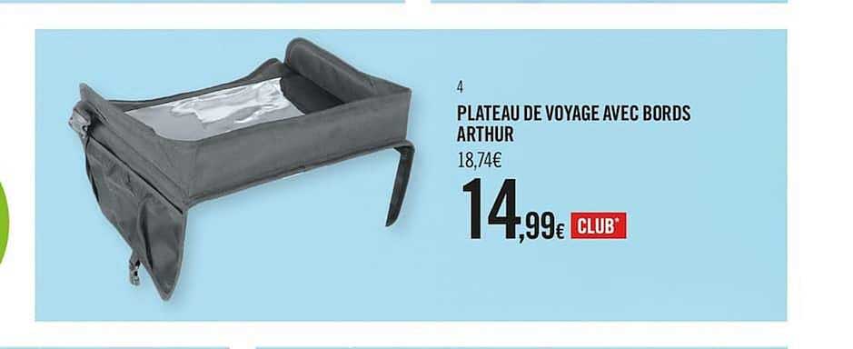 plateau de voyage avec bords arthur