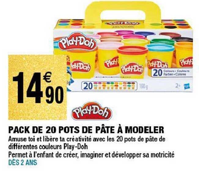 play doh pack de 20 pots de pâte à modeler