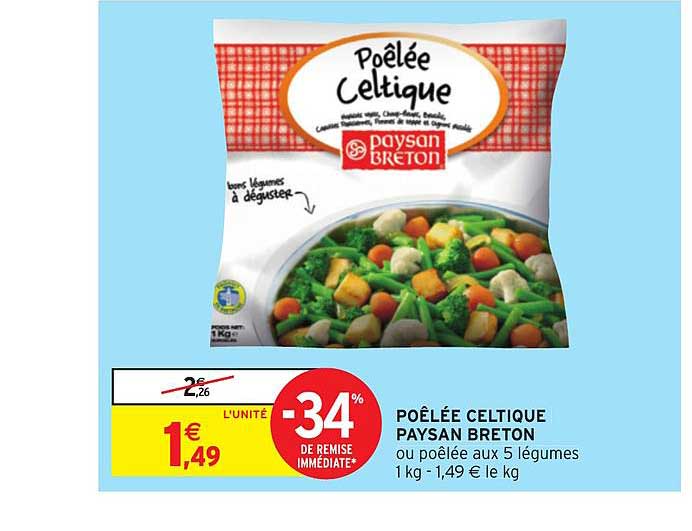 poêlée celtique paysan breton -34% remise immédiate