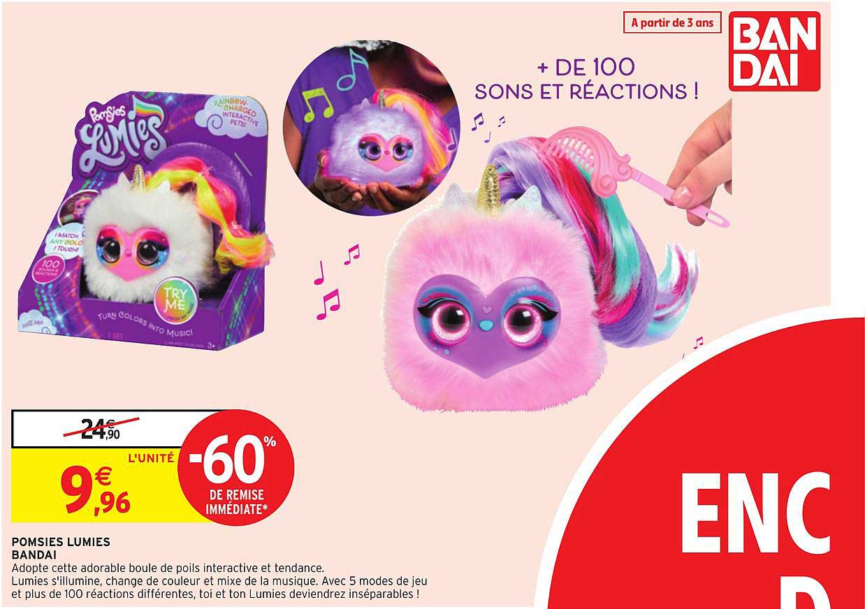 Pomsies Lumies Bandai -60% Remise Immédiate