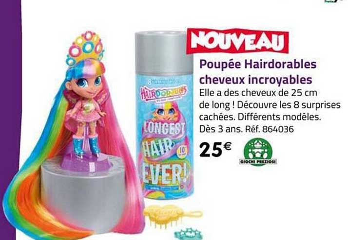 poupée hairdorables cheveux incroyables