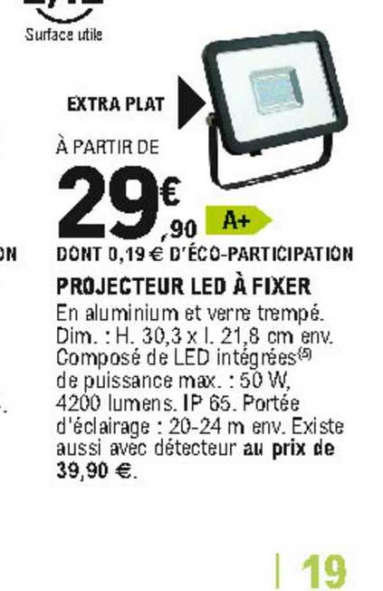 projecteur led à fixer
