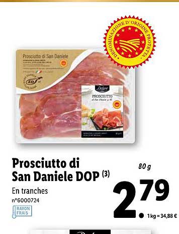prosciutto di san daniele dop