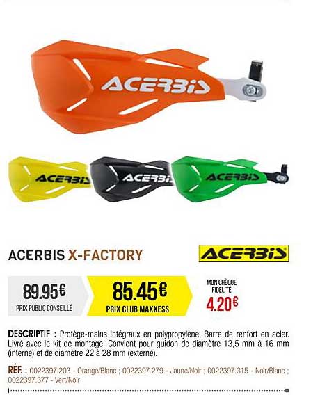 protège-mains acerbis x-factory