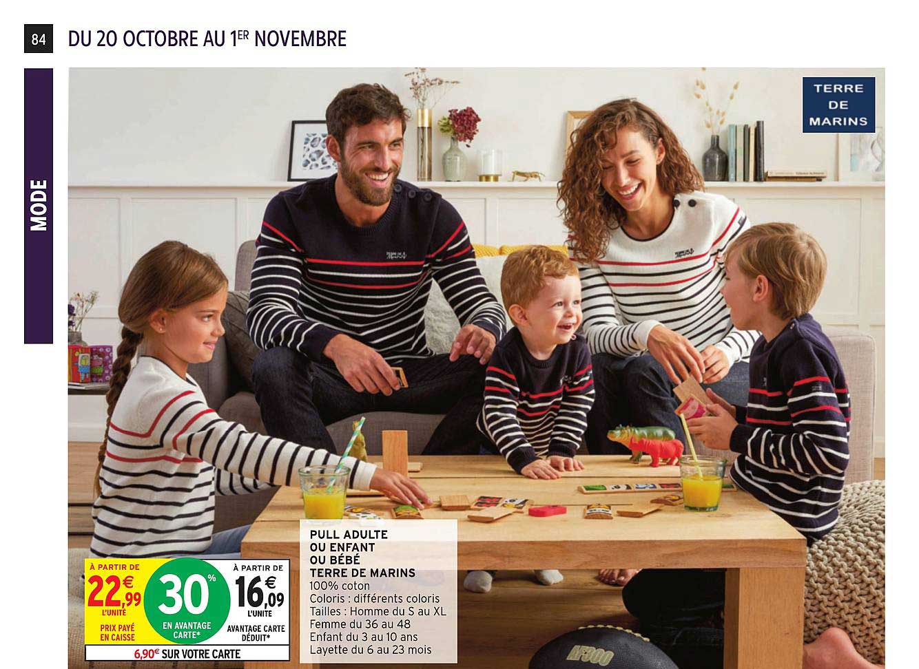 pull adulte ou enfant ou bébé terre de marins