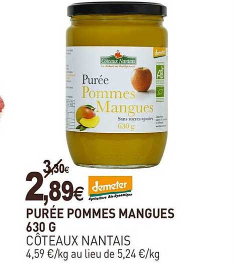 purée pommes mangues côteaux nantais