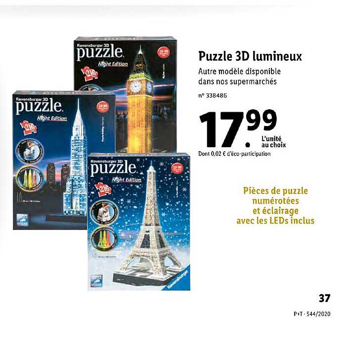 Puzzle 3d Lumineux