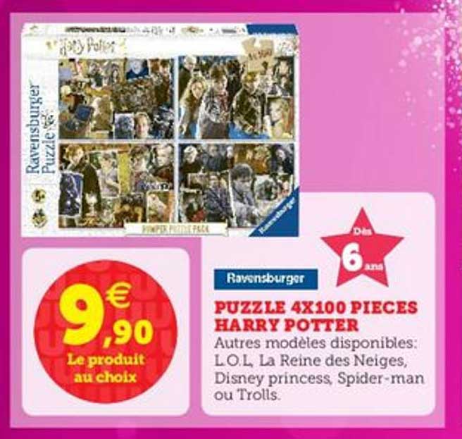 puzzle 4x100 pièces harry potter