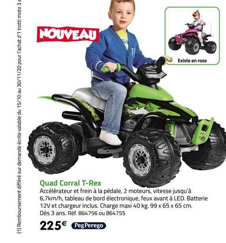 quad corral t rex pegperego
