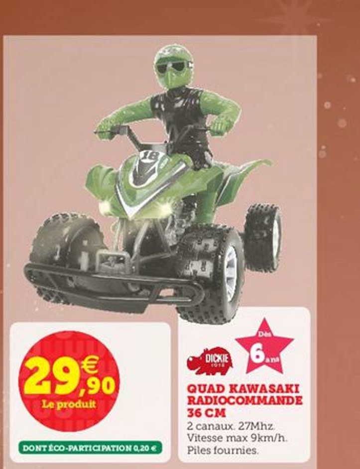 quad kawasaki radiocommandé 36 cm