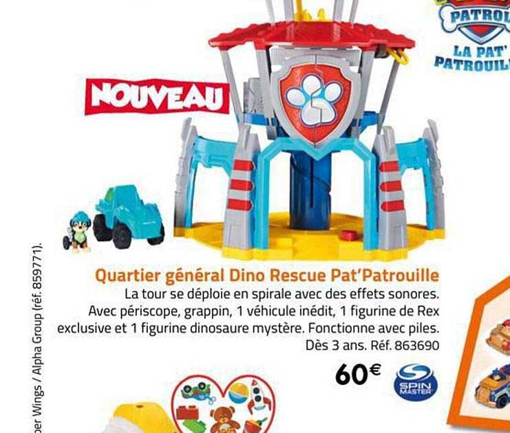 quartier général dino rescue pat'patrouille spin master