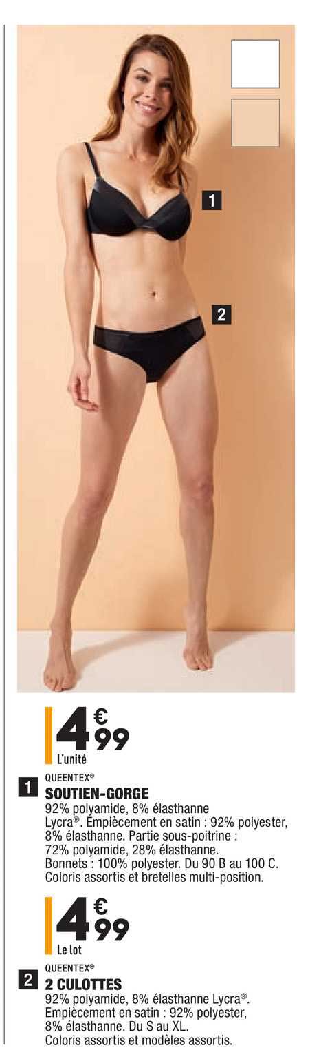 queentex soutien gorge 2 culottes