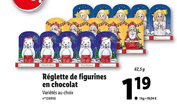 Réglette De Figurines En Chocolat