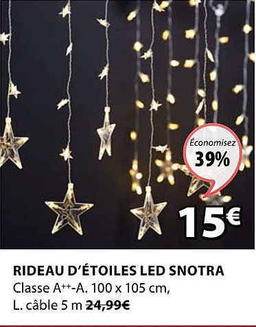 rideau d'étoiles led snotra
