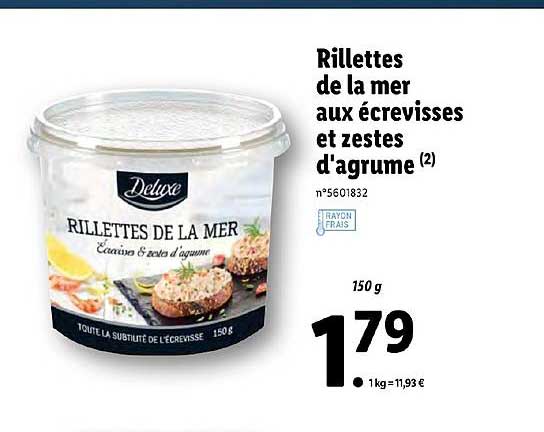 rillettes de la mer aux écrevisses et zestes d'agrume