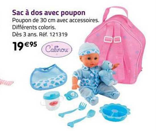 sac à dos avec poupon calinou