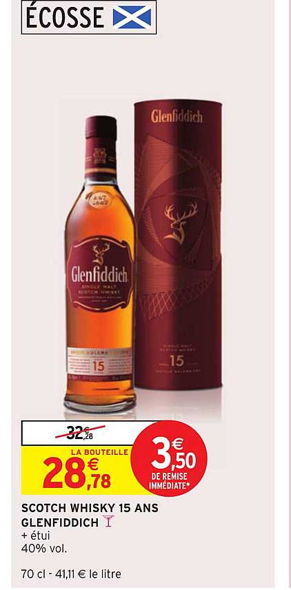 scotch whisky 15 ans glenfiddich