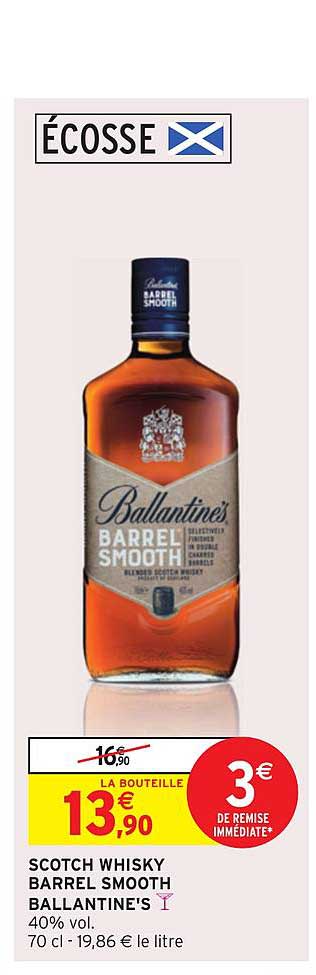 scotch whisky barrel smooth ballantine's