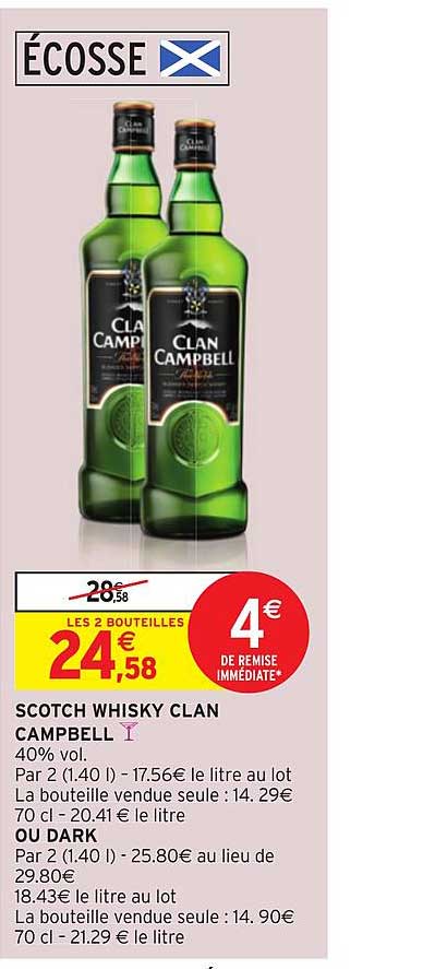 scotch whisky clan campbell ou dark