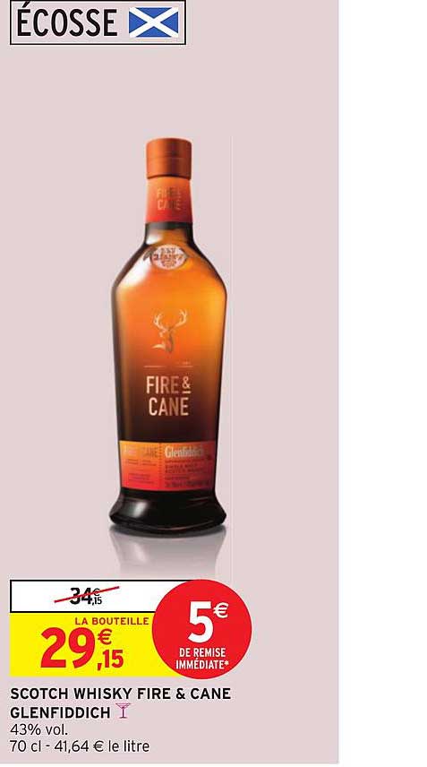 scotch whisky fire & cane glenfiddich