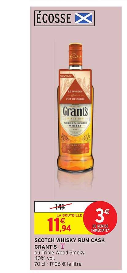 scotch whisky rum cask grant's