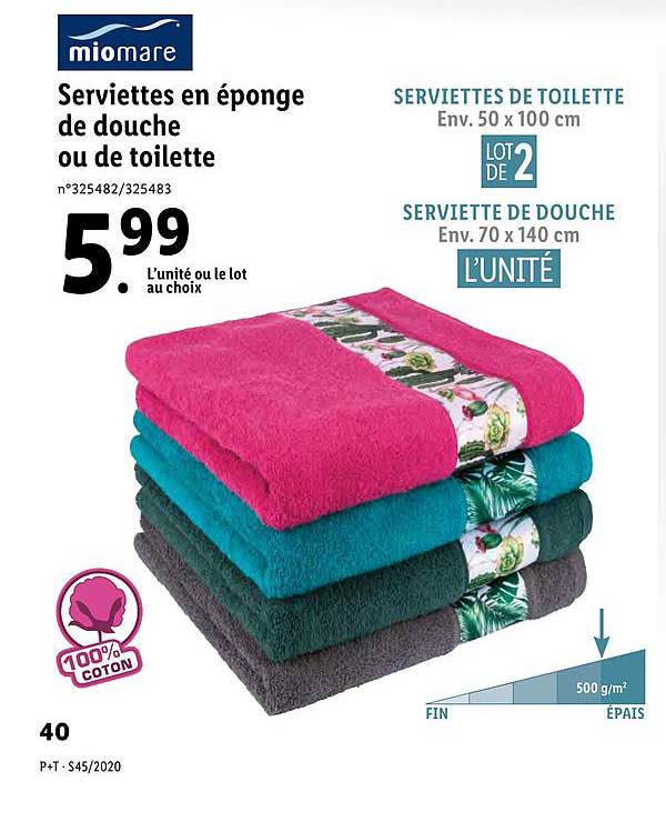 Serviettes En éponge De Douche Ou De Toilette