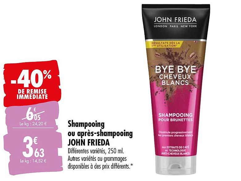 shampooing ou après-shampooing john frieda