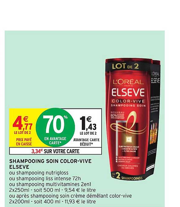 shampooing soin color vive elseve