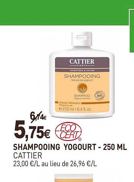 shampooing yogourt cattier