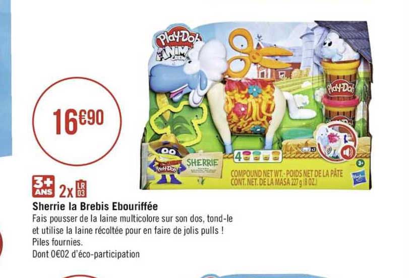 sherrie la brebis ebouriffée play doh