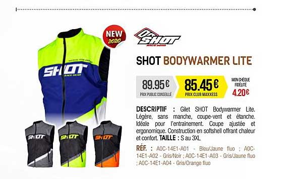 shot bodywarmer lite