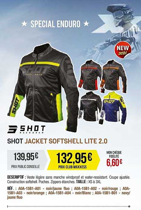 shot jacket softshell lite 2.0