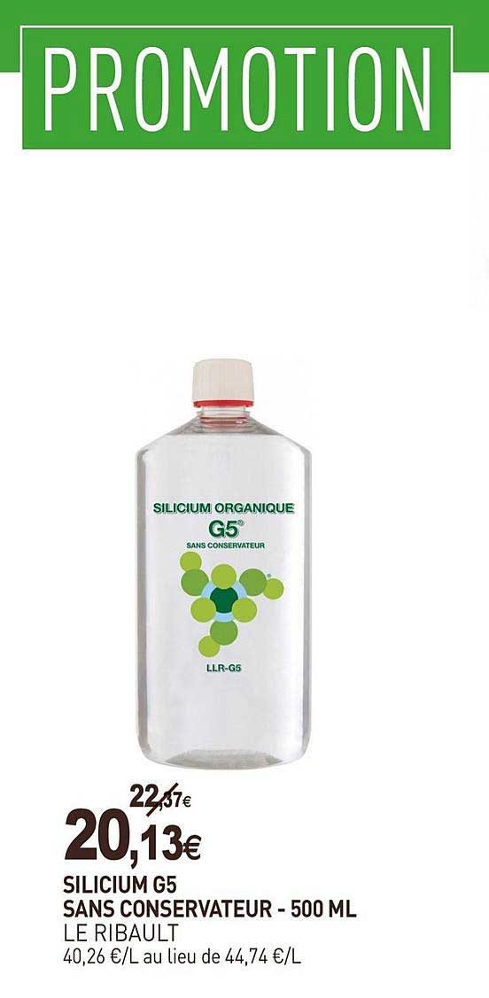 silcium g5 sans conservateur