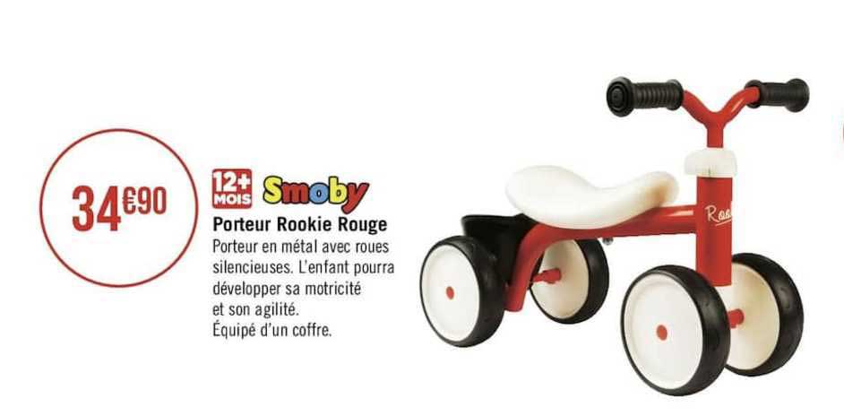smoby porteur rookie rouge