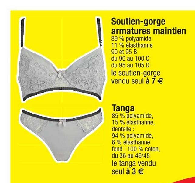 soutien gorge armatures maintien tanga