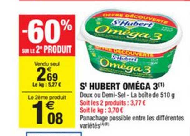 st hubert oméga 3 -60% sur le 2è produit