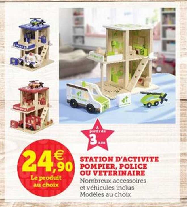 station d'activité pompier, police ou vétérinaire