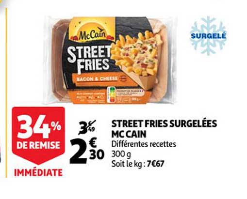 street fries surgelées mc cain