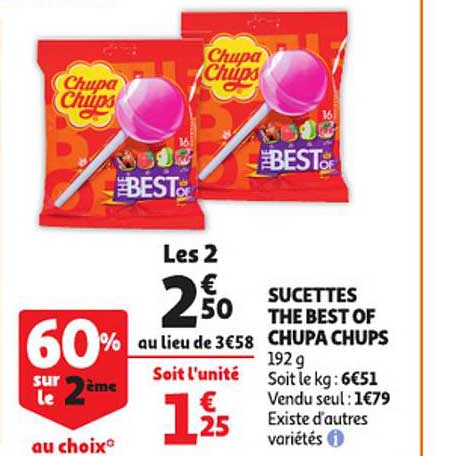 sucettes the best of chupa chups