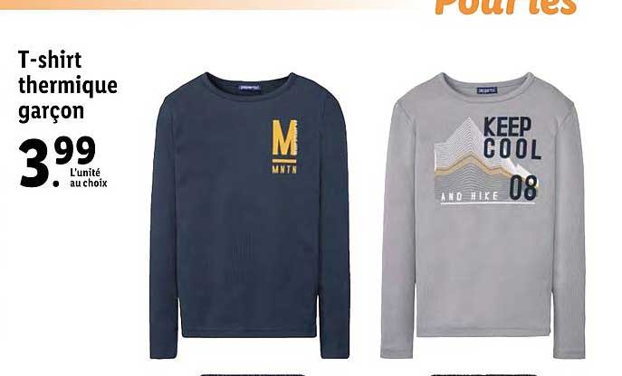 t-shirt thermique garçon