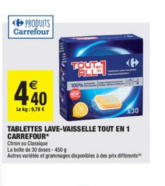 Tablettes Lave Vaisselle Tout En 1 Carrefour