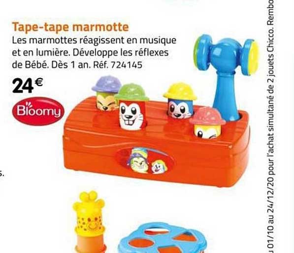 tape tape marmotte bloomy