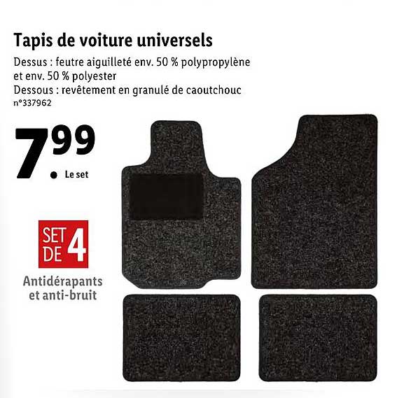 tapis de voiture universels