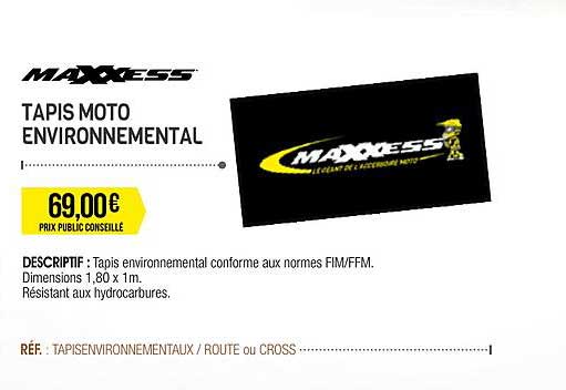 tapis moto environnemental