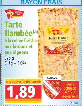 tarte flambée les régions & table
