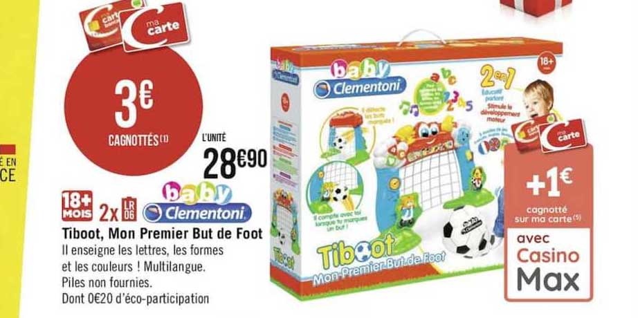 tiboot, mon premier but de foot baby clementoni