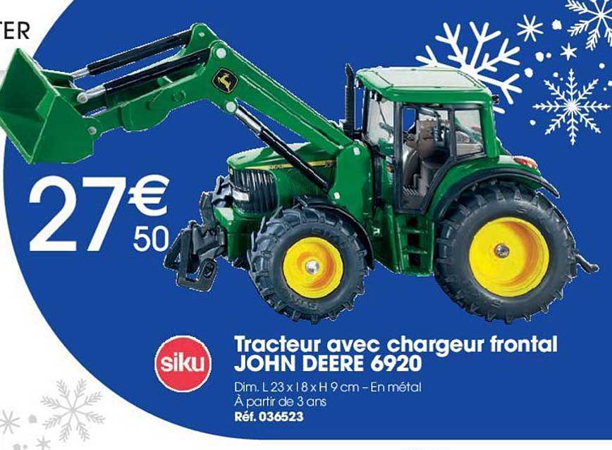 tracteur avec chargeur frontal john deere 6920 siku