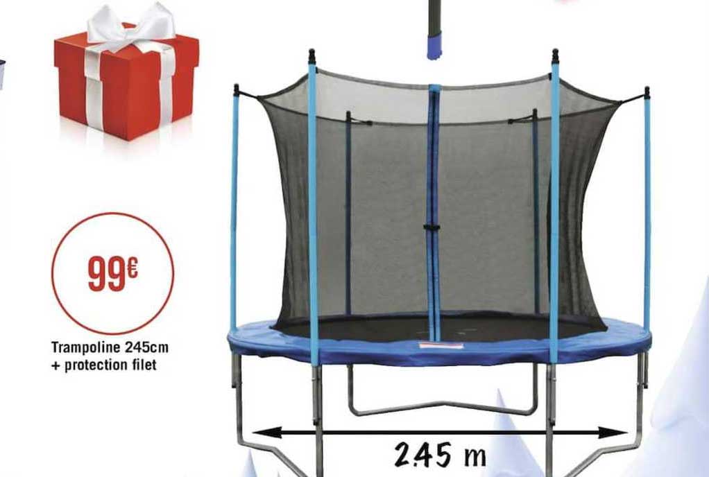 Trampoline 245cm + Protection Filet